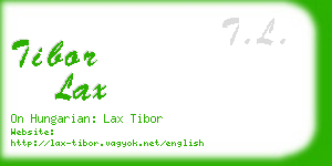 tibor lax business card